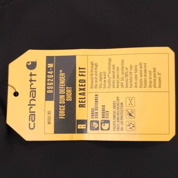 Carhartt Men's Force Sun Defender Relaxed Fit Short - Picture 4 of 9